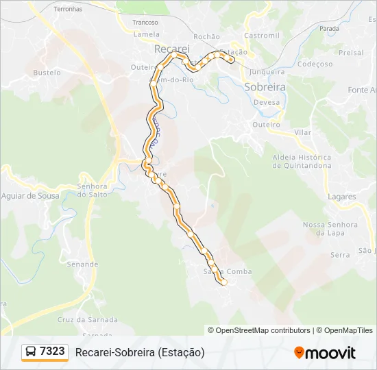 7323 Bus Line Map