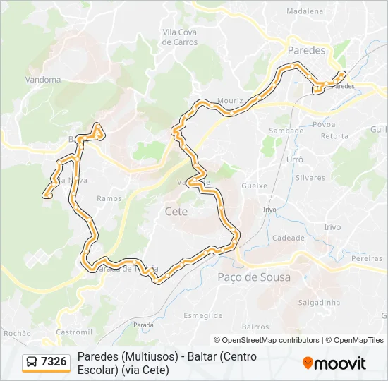 7326 Bus Line Map