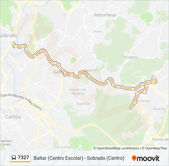7327 Bus Line Map