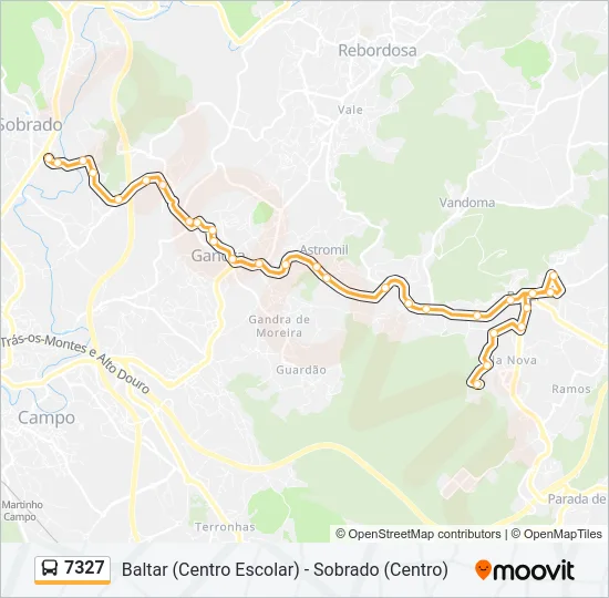 7327 Bus Line Map