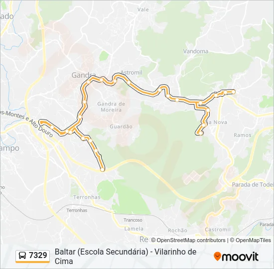 7329 Bus Line Map