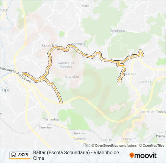 7329 Bus Line Map