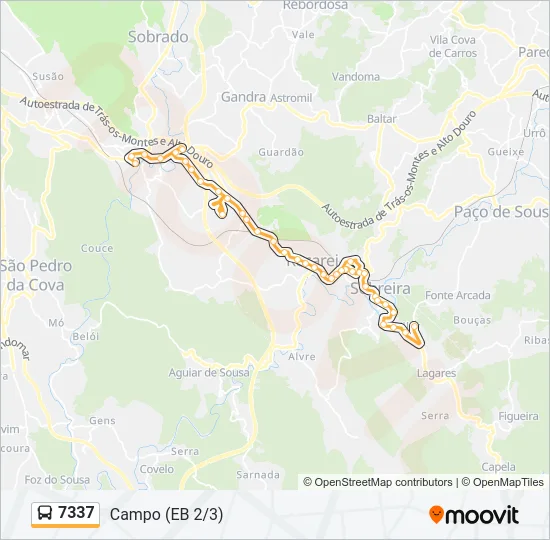 7337 Bus Line Map