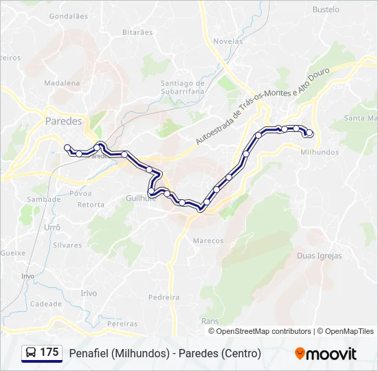 175 Bus Line Map