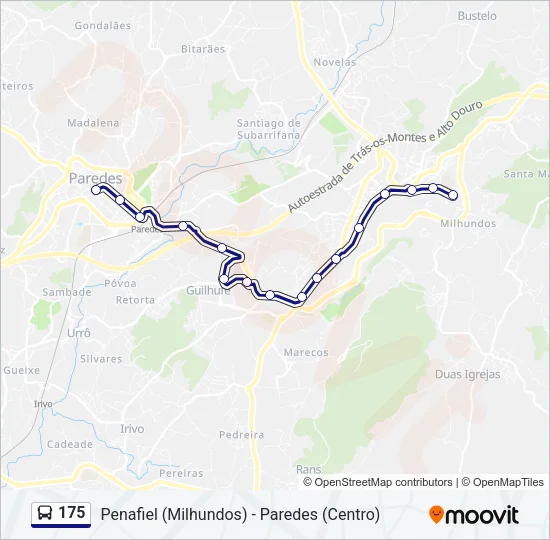 175 Bus Line Map