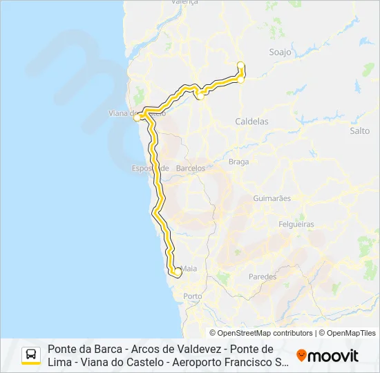 AEROBUS ALTO MINHO Bus Line Map