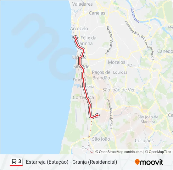 3 Bus Line Map