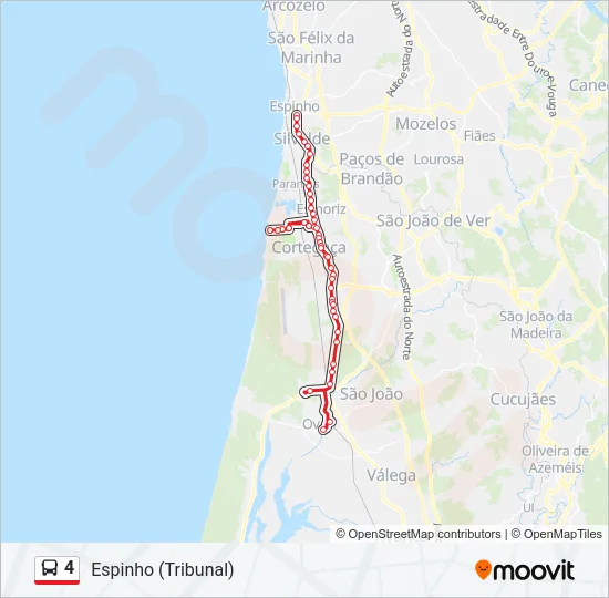 4 Bus Line Map
