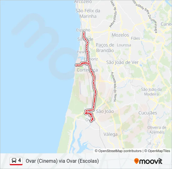 4 Bus Line Map