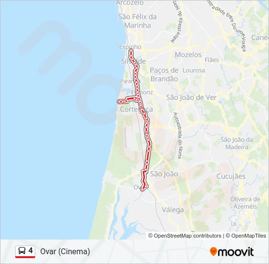 4 Bus Line Map