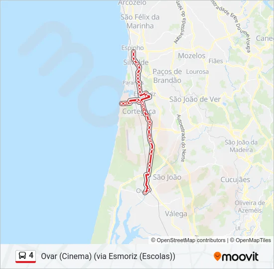 4 Bus Line Map