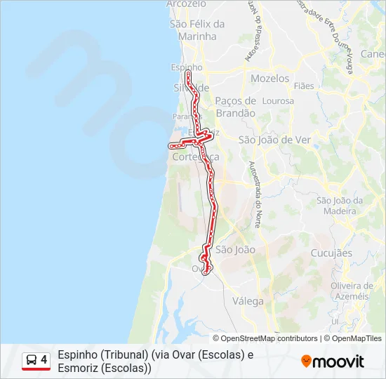 4 Bus Line Map