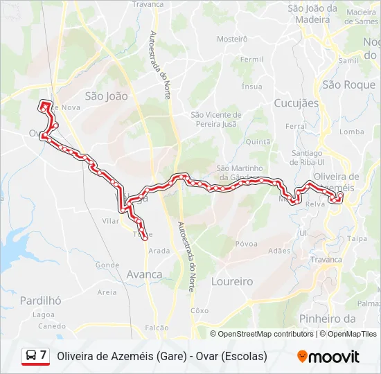 7 Bus Line Map
