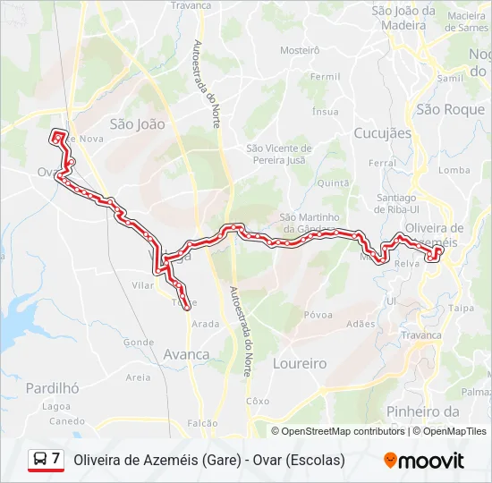 7 Bus Line Map