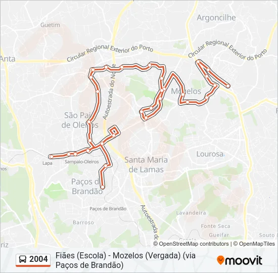 2004 Bus Line Map