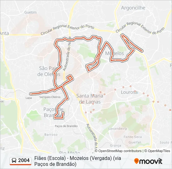 2004 Bus Line Map