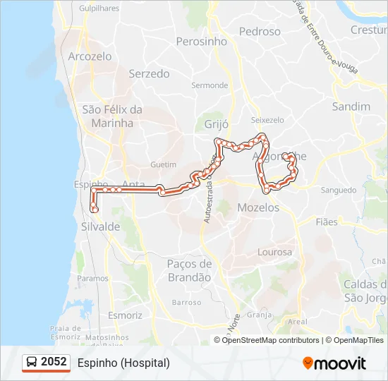 2052 Bus Line Map