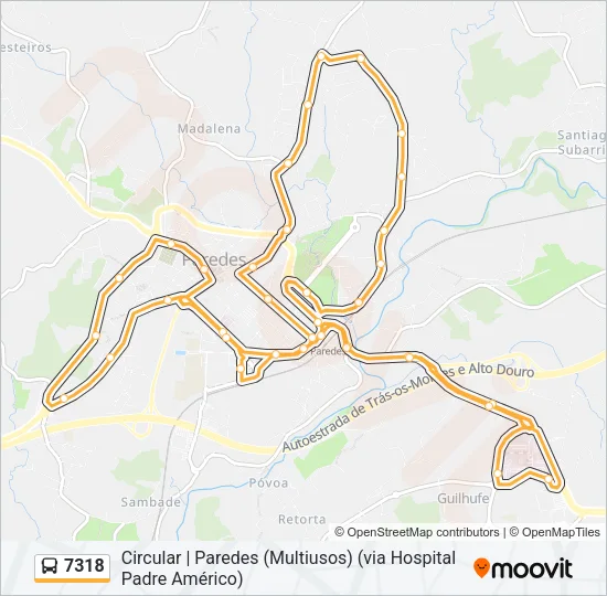 7318 Bus Line Map