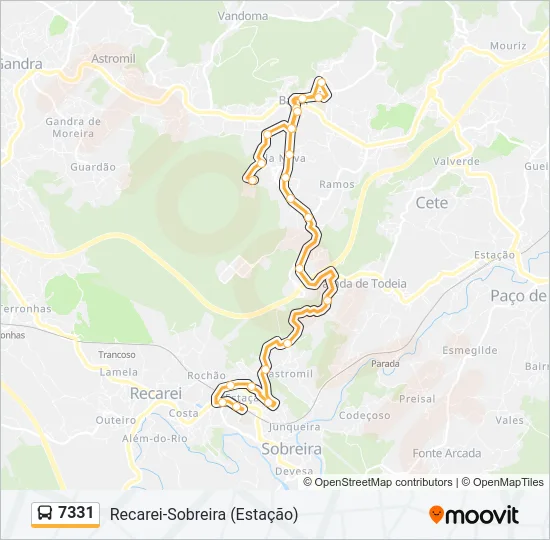 7331 Bus Line Map