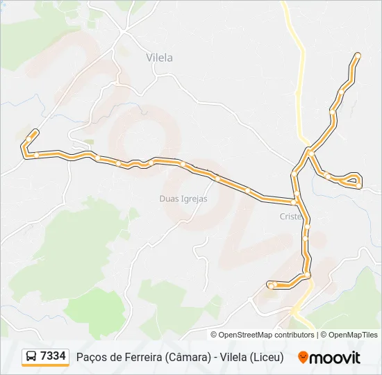 7334 Bus Line Map