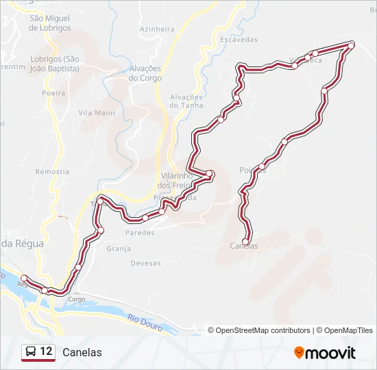 12 Bus Line Map
