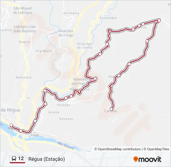 12 Bus Line Map
