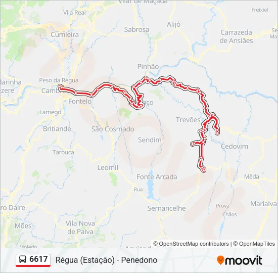 6617 Bus Line Map