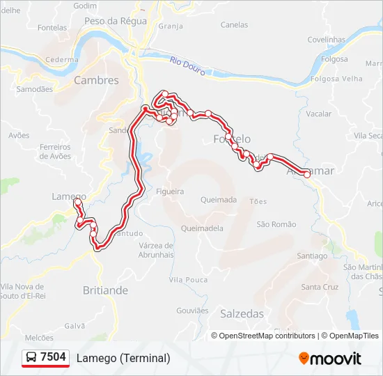 7504 Bus Line Map