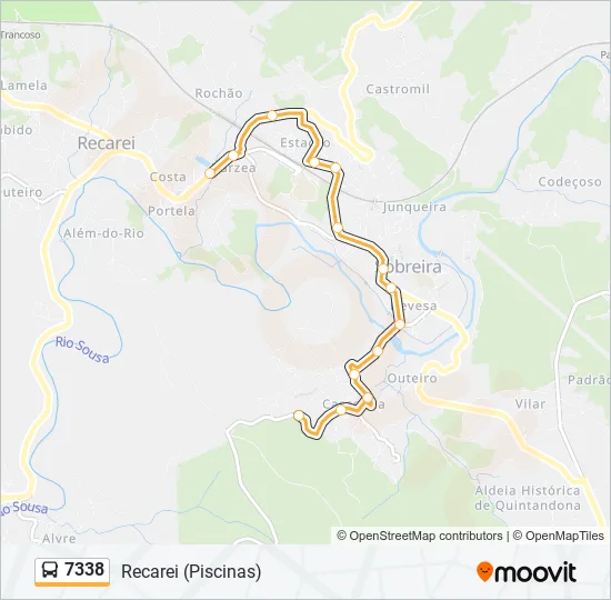 7338 Bus Line Map