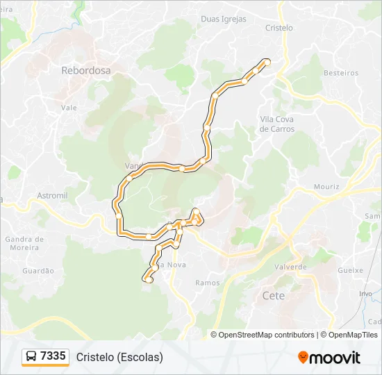 7335 Bus Line Map