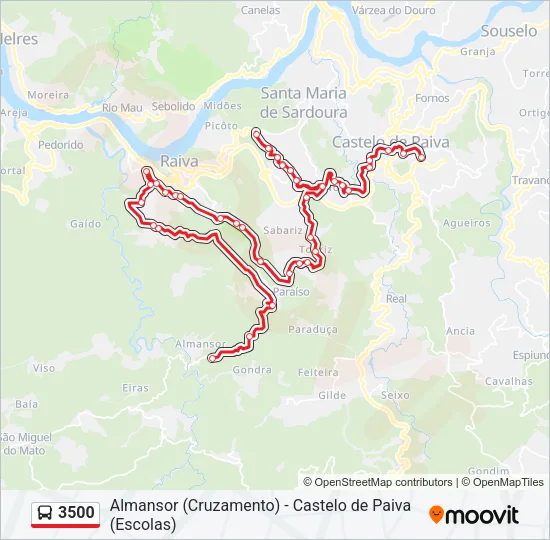 3500 Bus Line Map