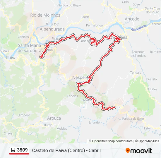 3509 Bus Line Map