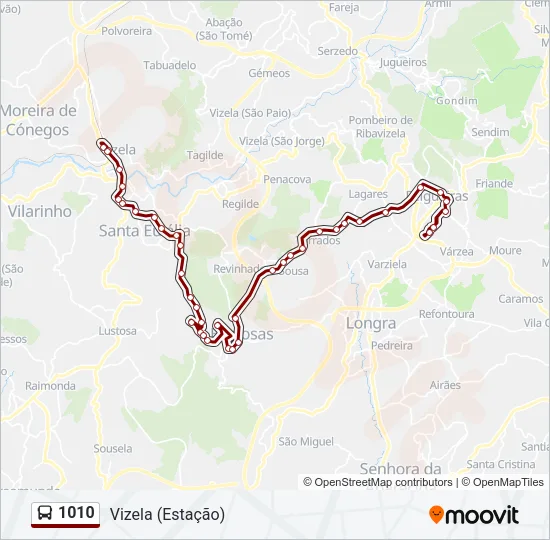 1010 Bus Line Map