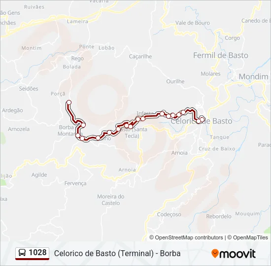 1028 Bus Line Map