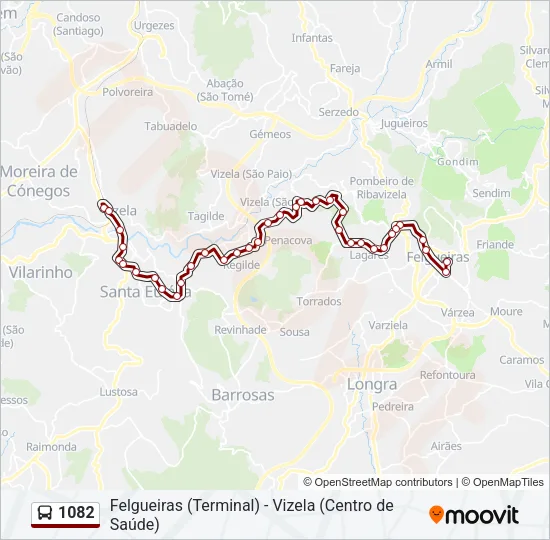 1082 Bus Line Map