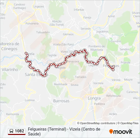 1082 Bus Line Map