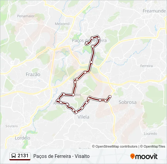 2131 Bus Line Map