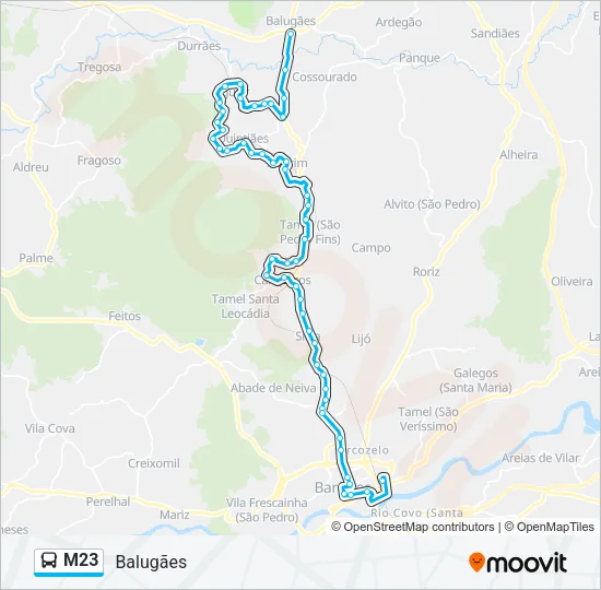M23 Bus Line Map