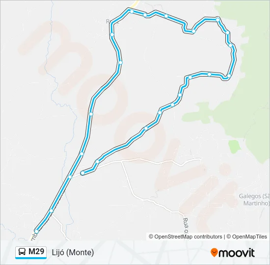 M29 Bus Line Map