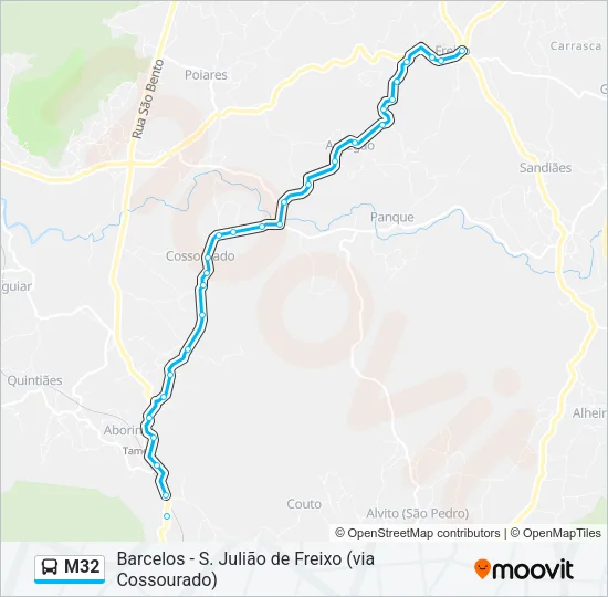 M32 Bus Line Map
