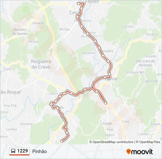 1229 Bus Line Map