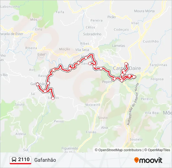 2110 Bus Line Map