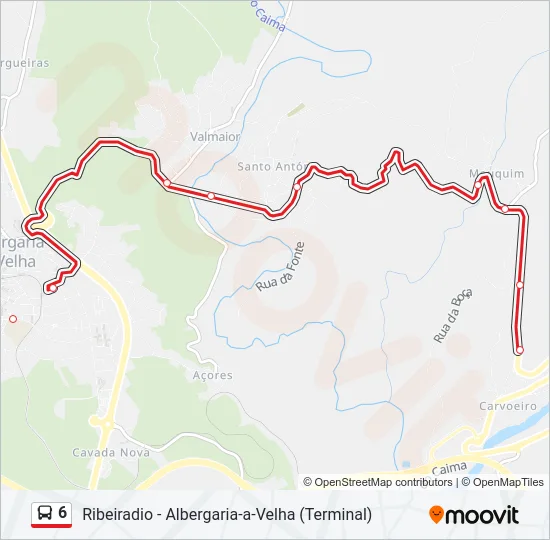 6 Bus Line Map