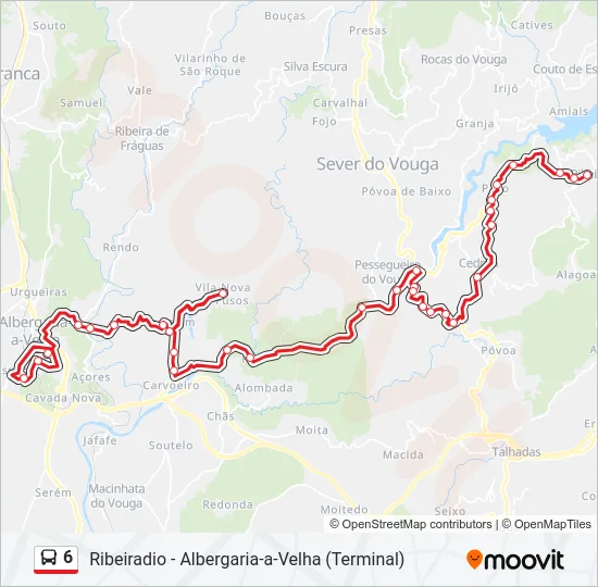 6 Bus Line Map