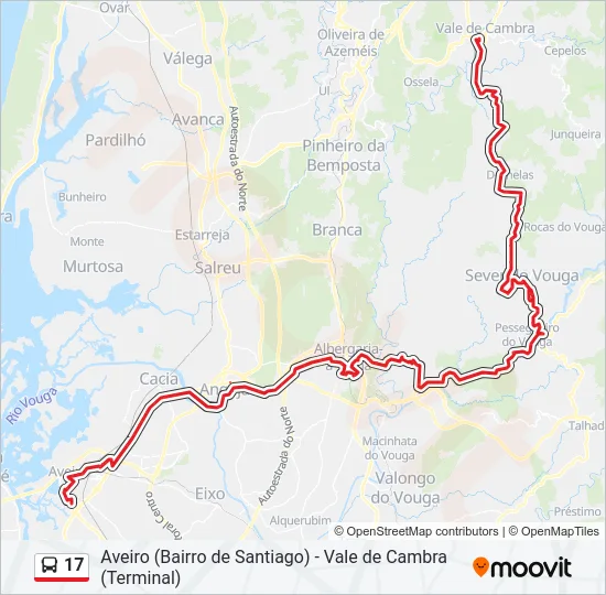 17 Bus Line Map