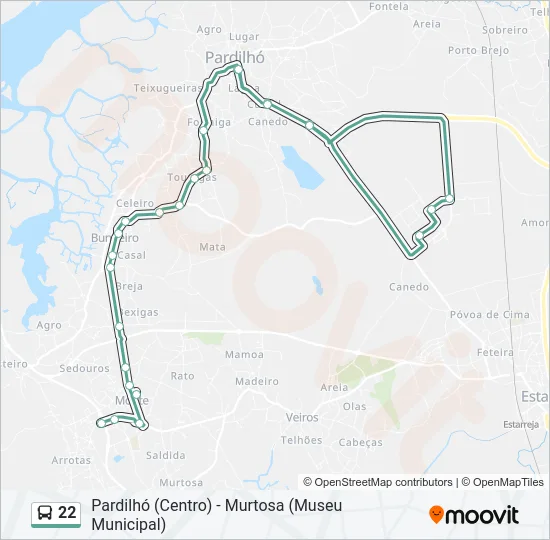 22 Bus Line Map