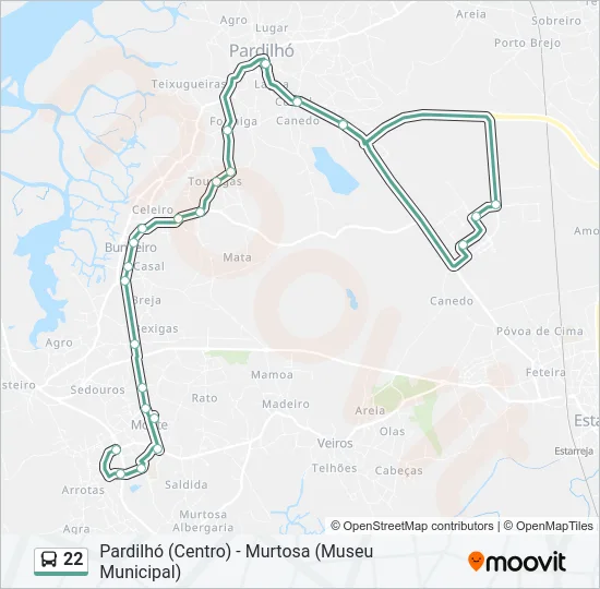 22 Bus Line Map