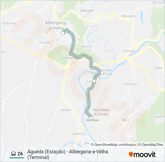 26 Bus Line Map