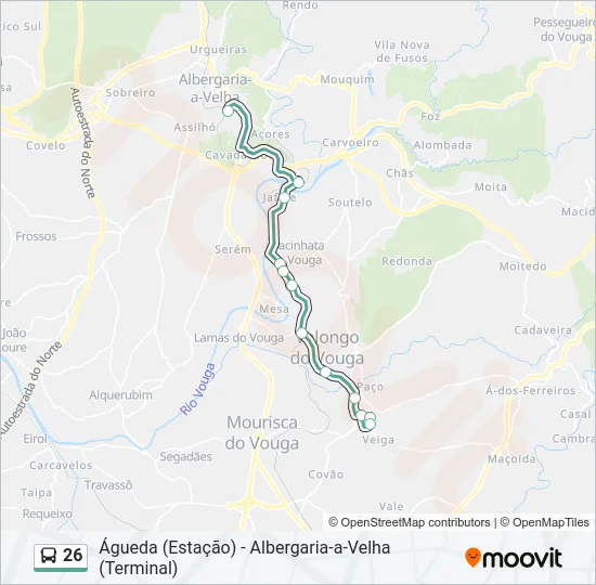 26 Bus Line Map