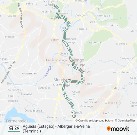 26 Bus Line Map